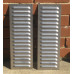 Modern Bonnet Louvres - 120 Straight x 450mm long Steel (1 Pair) Plain No Mounting Holes