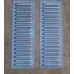 Modern Bonnet Louvres - 120 Straight x 450mm long Steel (1 Pair) Plain No Mounting Holes