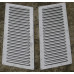 Modern Bonnet Louvers - 150 Angular Aluminium ( 1 Pair) with Mounting Holes 