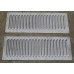 Modern Bonnet Louvers - 150 Straight Aluminium (1 Pair) with Mounting Holes